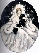 Louis Lcart Black Cat oil on canvas